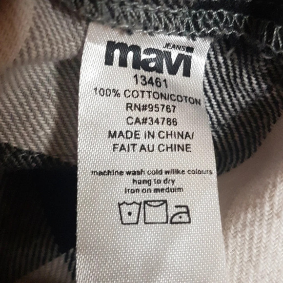 Mavi jeans flannel gingham mini  pinafore dress - Picture 9 of 10